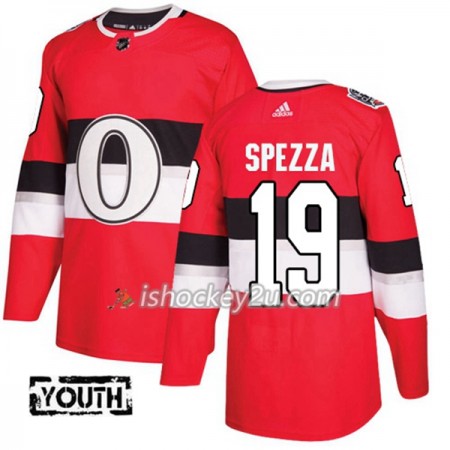 Børn NHL Ottawa Senators Trøje Jason Spezza 19 Adidas 2017-2018 Rød 100 Classic Authentic